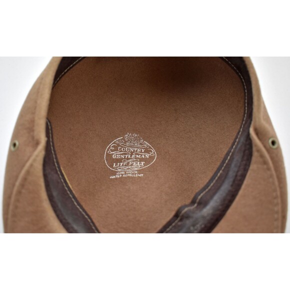 Vintage Country Gentleman Tan Wool Newsboy Cap - Lite Felt Water Repellent Hat - Picture 7 of 8